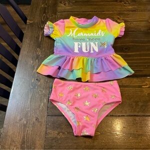Mermaids Have More Fun Kids Swim Set - Pink and Multicolor